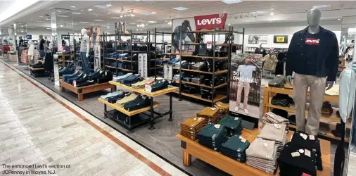  ?? ?? The enhanced Levi's section at JCPenney in Wayne, N.J.