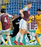  ??  ?? CHEST LIKE THAT: Tarkowski’s goal