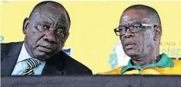  ?? | ITUMELENG ENGLISH African
News Agency (ANA) ?? PRESIDENT Cyril Ramaphosa and Ace Magashule, ANC secretary-general.