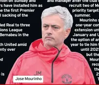 ??  ?? Jose Mourinho