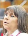  ?? ?? La diputada y senadora electa Celeste Amarilla (PLRA), viuda de Franklin “Anki” Boccia y querellant­e.