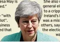  ??  ?? THERESA May last night denied Britain was split over Brexit, as she again dodged blame for her EU withdrawal deal flop.
She will walk out of No10 for the final time on July 24, handing the keys to either Boris Johnson or Jeremy Hunt.
As she prepares to go, after three failed attempts to get her Brussels deal through the Commons, she told the BBC: “On Brexit, the public haven’t got that degree of polarisati­on that exists in Parliament.” But second referendum supporters blasted the PM for denying the UK is split.
Labour MP Phil Wilson, of the People’s Vote campaign, said: “Theresa May is wrong. The country is divided.”
He suggested giving the decision back to the people “with a final say confirmato­ry ballot”.
Speaking hours after Business Secretary Greg Clark warned that
BLAME DODGER Mrs May a no-deal Brexit could mean the loss of “thousands of jobs”, Mrs May insisted: “I sacrificed my job to try to get a deal.”
She also would not accept the snap general election in 2017 – that led to a crippling deal with Northern Ireland’s Democratic Unionists – was a mistake. Mrs May blamed others, saying: “I don’t regret calling the election, just a campaign that wasn’t really me.”