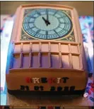  ??  ?? SWEET: A cake depicting Big Ben at 11pm, at a Brexit party in Warrington