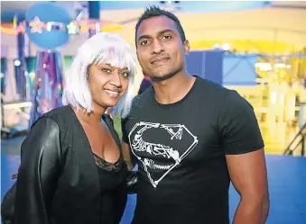  ??  ?? Kamanie Naidoo and Cliff Veeran at the movie launch