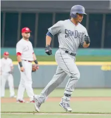  ?? AP ?? Francisco Mejía anotó dos jonrones a Luis Castillo, Cincinnati.