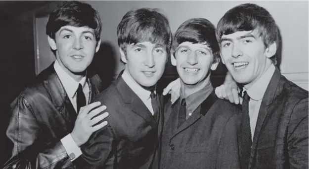  ??  ?? 0 The Beatles in their heyday, eft to right, Paul Mccartney, John Lennon, Ringo Starr and George Harrison