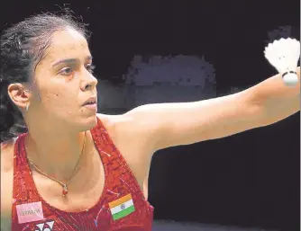  ?? AP ?? n Saina Nehwal defeated 2013 champion Ratchanok Inthanon 2116, 2119 at the World Badminton Championsh­ips on Thursday.