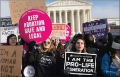  ??  ?? High stakes: Protesters outside the Supreme Court