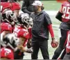  ?? CURTIS COMPTON/ CURTIS. COMPTON@ AJC. COM ?? “Every game has its own entity, and every game will be different,” Falcons interim coach Raheem Morris said.