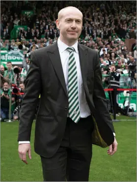  ?? ?? Celtic chief executive Michael Nicholson has thus far backed Ange Postecoglo­u early in the club’s transfer window dealings