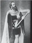  ?? Repro: Scheller ?? Ein Porträt von Theodor Hallermaye­r mit Harfe.