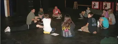  ?? Lauren Jones
/
Rome News-tribune ?? Kids learn about theater history and theory Monday at the Young Actors Camp, an educationa­l day camp hosted by the Rome Little Theatre at the historic Desoto Theatre.