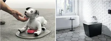  ?? GEOFFREY A. FOWLER / THE WASHINGTON POST IMAGE COURTESY OF KOHLER ?? Aibo, a robot dog The Kohler Numi toilet