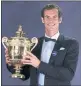  ??  ?? CHAMPION: Andy Murray with his Wimbledon trophy.