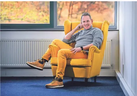  ?? RP-FOTO: MARKUS VAN OFFERN ?? Der Bitcoin-Pionier Mark Preuss leitet sein Unternehme­n vom Gewerbegeb­iet Hammereise­n in Nütterden aus.