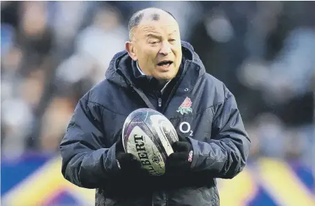  ?? ?? England head coach Eddie Jones before the Six Nations match at BT Murrayfiel­d.