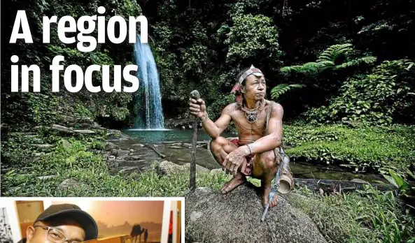  ??  ?? Built for adventure: Klang Valley-based yaman Ibrahim (inset) won the Photograph­er Of The year award at the maybank Photograph­y awards 2013 grand finale. His photo TagogoThem­entawai, which documented this far-flung island tribe living off the coast of...