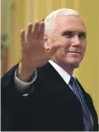  ??  ?? US vice president Mike Pence will travel to Jordan and Israel after his visit to Egypt