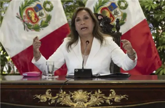  ?? ?? Peru, da atual presidente Dina Boluarte, é um dos países mais corruptos do mundo