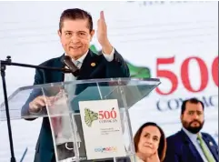 ?? ?? CEREMONIA. El alcalde Giovani Gutiérrez presentó un plan de actividade­s para conmemorar los cinco siglos de fundación.