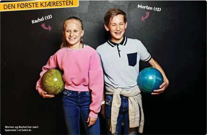  ??  ?? Rachel(12) Morten og Rachel har vaert kjaerester i et halvt år. Morten (12)