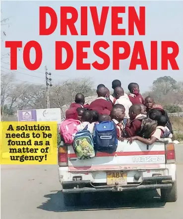  ??  ?? DANGEROUS:
Pupils in an open truck (Pic: Newsbae on Twitter)