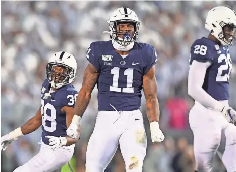  ?? RICH BARNES / USA TODAY ?? Penn State linebacker Micah Parsons will likely be one of the first defensive players taken in the draft.