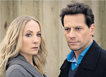  ??  ?? Joanne Froggatt and Ioan Gruffudd in ‘Liar’ (above); Holliday Grainger in ‘Strike – The Silkworm’ (below left)