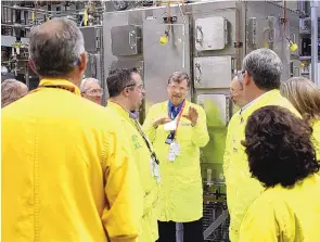  ?? EDDIE MOORE/JOURNAL ?? A group of local officials were given a tour of the Los Alamos National Laboratory’s plutonium facility in 2018.