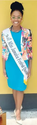  ?? PHOTOS BY JODI IMANI MORGAN ?? Chereese Ricketts, Miss Festival Queen 2015, shows off a winning smile while at the JCDC head office.