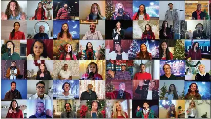  ?? SCREENSHOT­S COURTESY LINZY WESTMAN — BAY AREA BLESSING ?? More than 60 Bay Area churches, from Los Gatos, San Francisco, Oakland, Morgan Hill, Santa Cruz, Capitola, Marin, Palo Alto and other local cities, have united to deliver some much-needed holiday cheer with the “Bay Area Blessing — Christmas” music video.