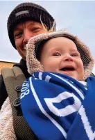  ?? ?? Smile high: a day well spent as Hartlepool secure a 1-0 victory