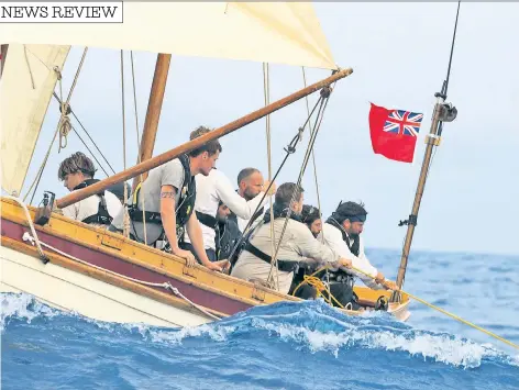  ??  ?? Left: the modern day Bligh’s crew; right, the mutineers on the Bounty casting the captain and loyalists adrift in one of the ship’s boats