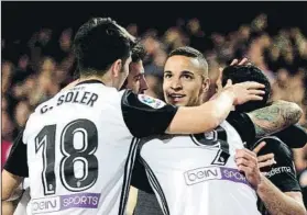  ?? FOTO: EFE ?? Rodrigo El delantero firmó el gol del triunfo del Valencia ante el Espanyol este domingo