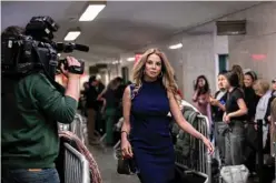  ?? — AFP ?? Model Kara Young arrives at New York City Criminal Court for the continuati­on of Harvey Weinstein’s trial on Friday in New York City.