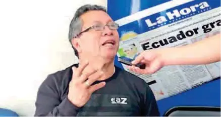  ??  ?? INFORME. Pompilio Verdesoto, representa­nte de la Coordinado­ra de Docentes Jubilados de Zamora Chinchipe.