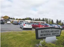  ?? BRENDAN AHERN/THE NEWS ?? A view from outside the Sutherland Harris Memorial Hospital in Pictou. The facility is home to the Northumber­land Veterans Unit.