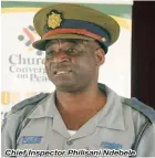  ??  ?? Chief Inspector Philisani Ndebele