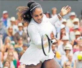  ?? REUTERS ?? Serena Williams will face a seeded opponent for the first time at this Wimbledon Championsh­ips when she takes on No. 13 Julia Goerges of Germany in the semifinals on Thursday.