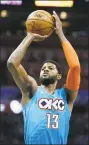  ?? Sue Ogrocki / Associated Press ?? Paul George will be heading to Los Angeles to play for the Clippers in a massive trade with the Thunder for players and draft picks.