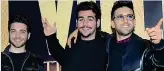  ??  ?? Trio Il Volo: Piero Barone, Ignazio Boschetto, Gianluca Ginoble