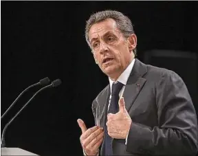  ??  ?? Nicolas Sarkozy encourt une peine d’un an de prison et 3750 euros d’amende.