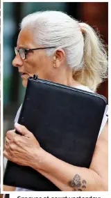  ??  ?? Greaves at court yesterday: She had planned to ‘downsize’