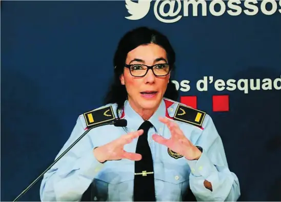  ?? EUROPA PRESS ?? La portavoz de la Policía Autonómica, Montserrat Escudé, en una rueda de Prensa