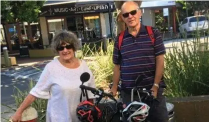  ?? Photo: contribute­d ?? ON YER BIKE: Annette and Ross Phipps enjoy keeping active and love getting their bicycles out of the shed for a ride. The couple also enjoys playing tennis, table tennis, gardening and travelling the countrysid­e in their caravan.