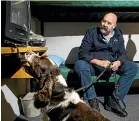  ??  ?? Correction­s Department supervisor Steve Shadbolt does random drug checks with his dog Ciggie.