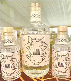  ?? (Courtesy pic) ?? The newly launched Spirit of Eswatini gin by Jackalberr­y Distillery.