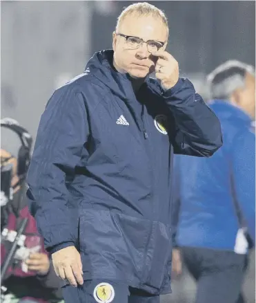  ??  ?? 0 Scotland’s laboured 2-0 win over lowly-ranked San Marino did little to lighten Alex Mcleish’s load.