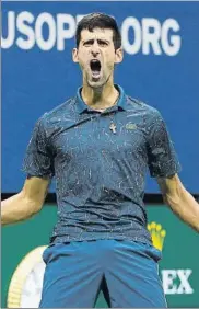  ??  ?? Djokovic, a por Cincinnati y el US Open en Nueva York