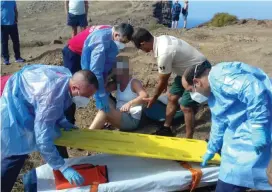  ?? ?? Vigilantes da Natureza e bombeiros prestaram auxílio à vítima.